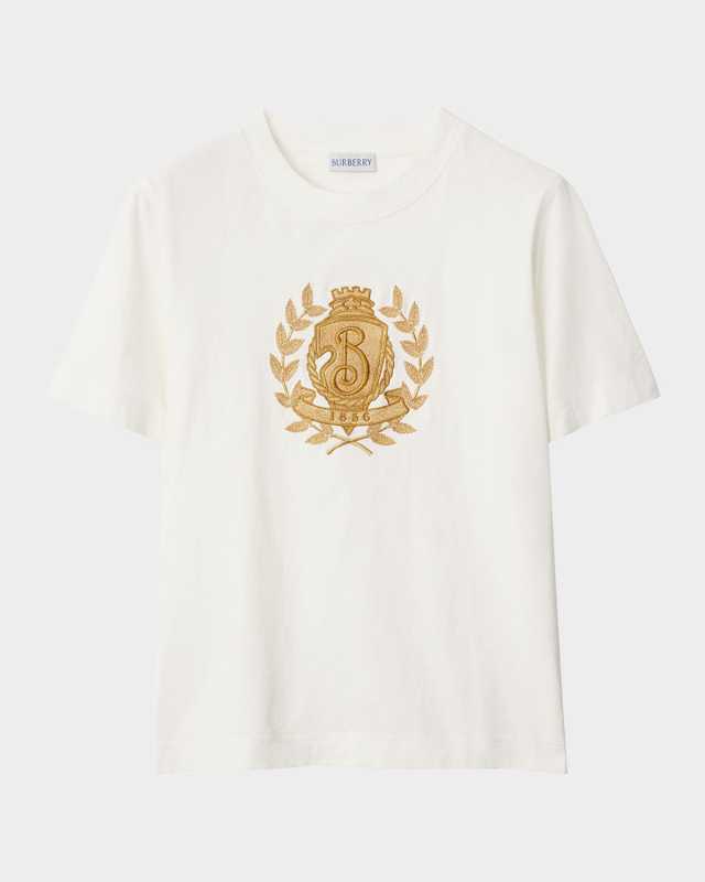 Crest Embroidered Short-Sleeve T-Shirt